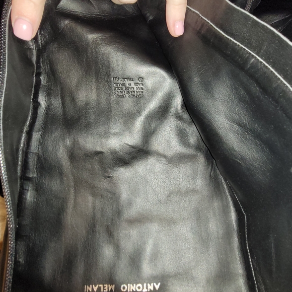 ANTONIO MELANI Black Heeled Boots - Picture 7 of 9